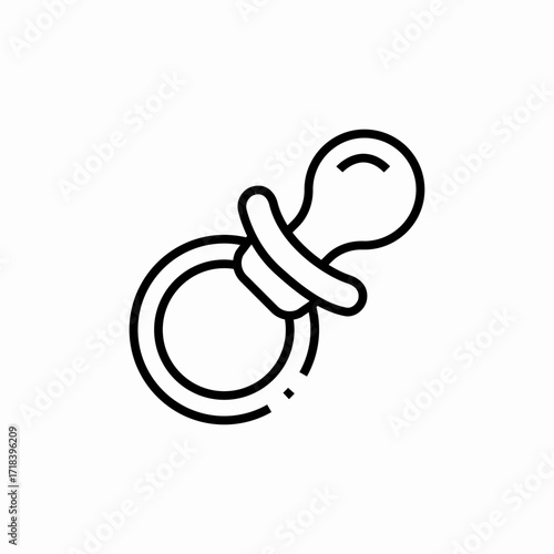 baby pacifier icon sign vector