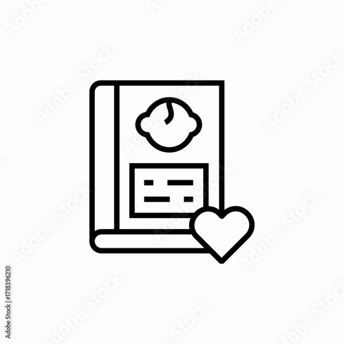 baby photos album icon sign vector