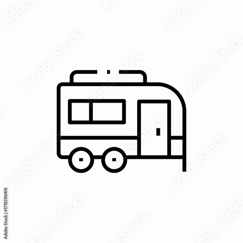 caravan travel icon sign vector