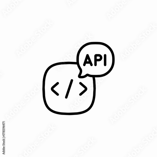 code development api icon sign vector