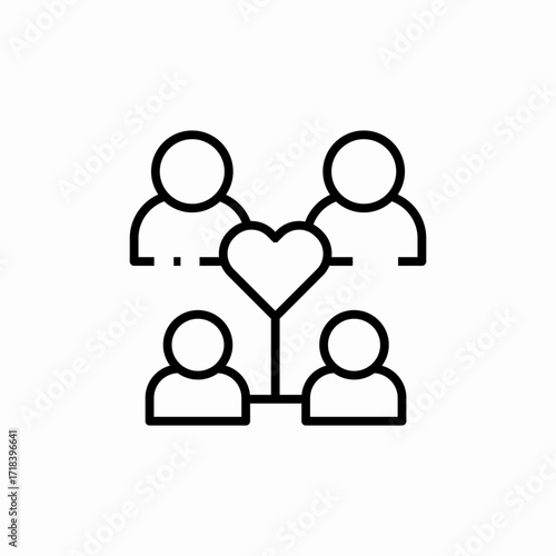 family love icon sign vector