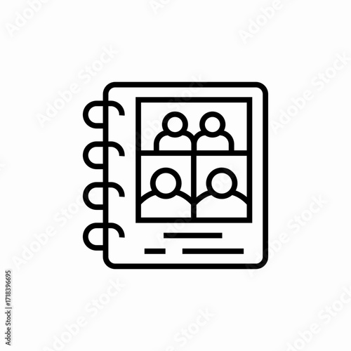 family photo album icon sign vector