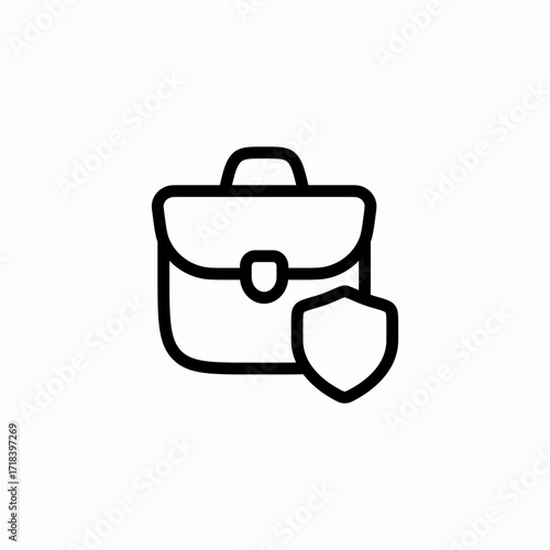 portfolio protection icon sign vector