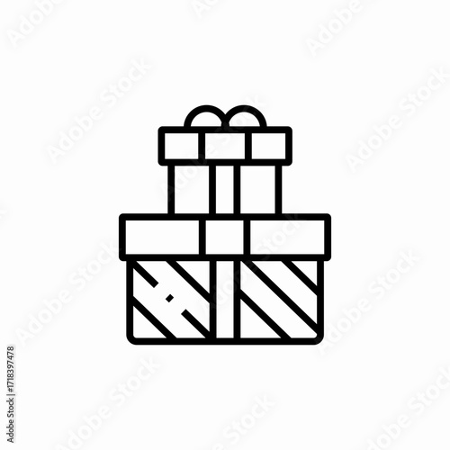 surprises gifts icon sign vector