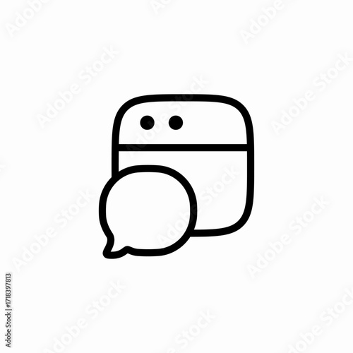 website chat message icon sign vector