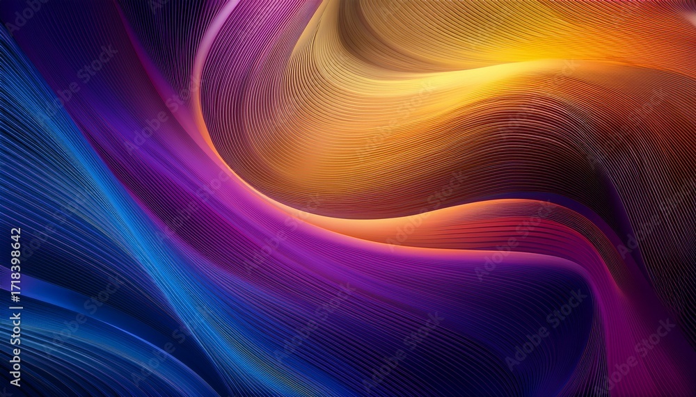 Obraz premium Abstract Colorful Background With Wavy Shapes And Gradient Effect Design
