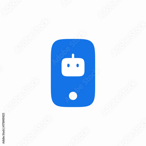 ai chat bot phone icon sign vector