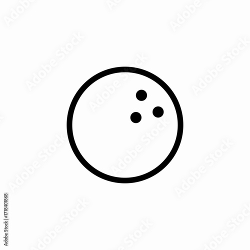 bowling ball icon sign vector