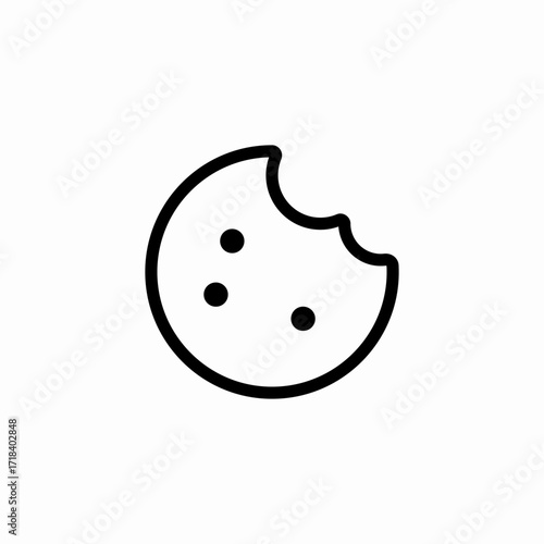cookie sweet icon sign vector