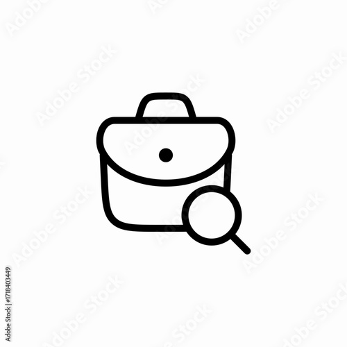 portfolio search icon sign vector