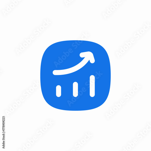 statistics ascending growth icon sign vector