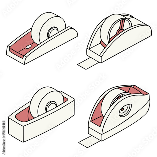 vector illustration of a set of flat icons