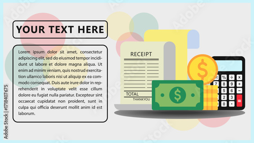 Modern Business Invoice Template Design, Bill Form Business Invoice Vector. Corporate Invoice Template Receipt Tax or Bill Vector