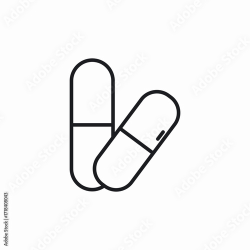 capsules pills icon sign vector