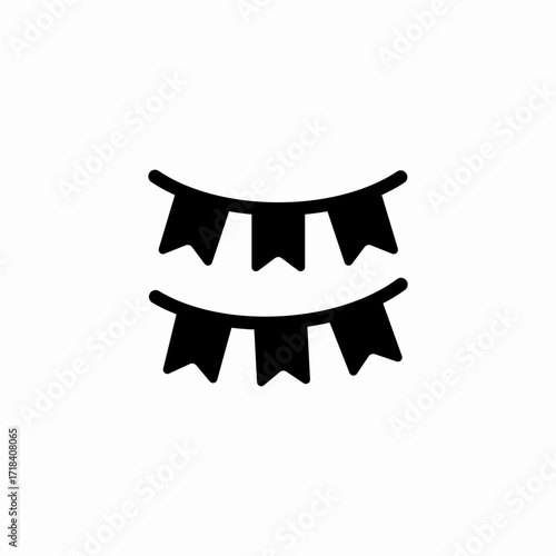 carnival decoration flags icon sign vector