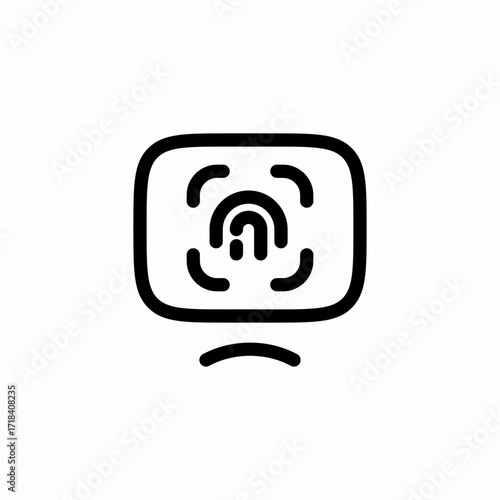 computer touch screen safety icon sign vector