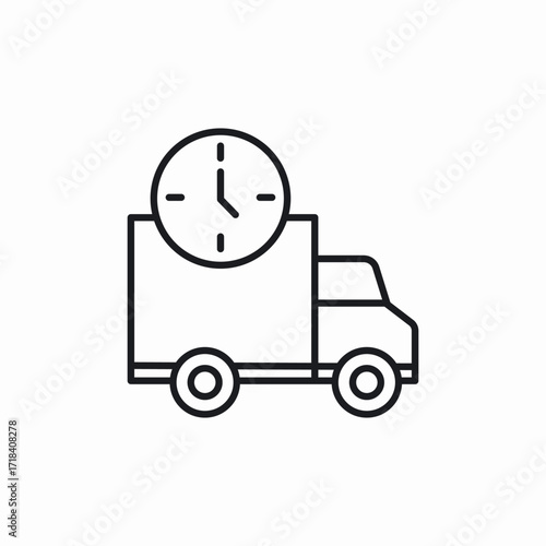 delivery truck icon sign vector