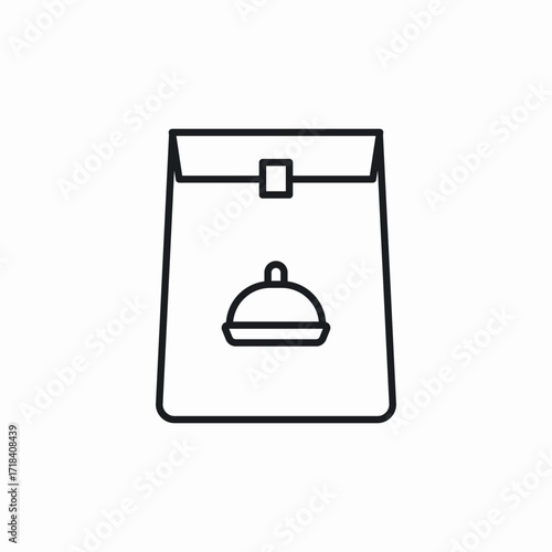 food take away package icon sign vector