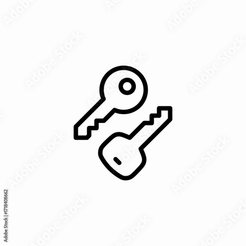 keys passwords icon sign vector