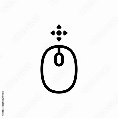 mouse drag move icon sign vector