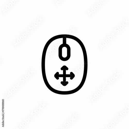 mouse move drag icon sign vector
