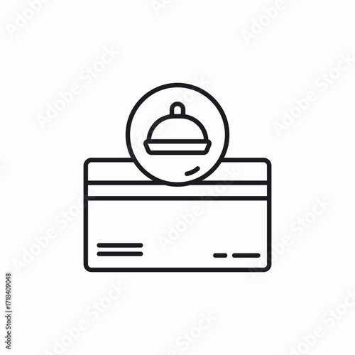 restaurant bank card icon sign vector