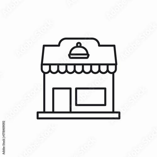 restaurant cafe icon sign vector