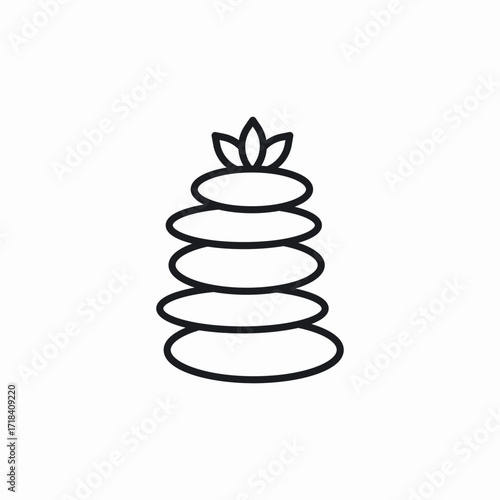 spa stones icon sign vector