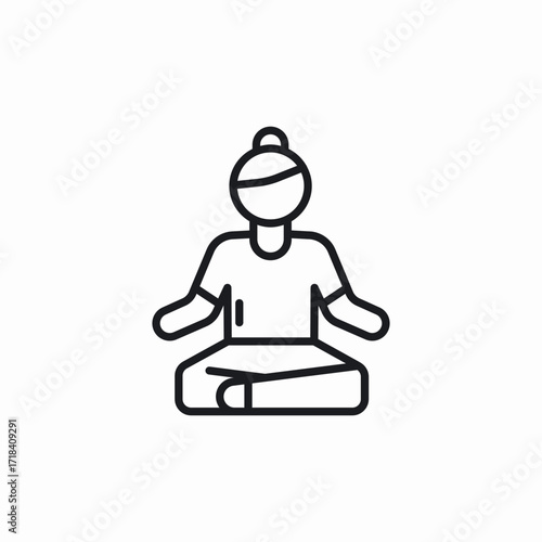 toga meditation icon sign vector