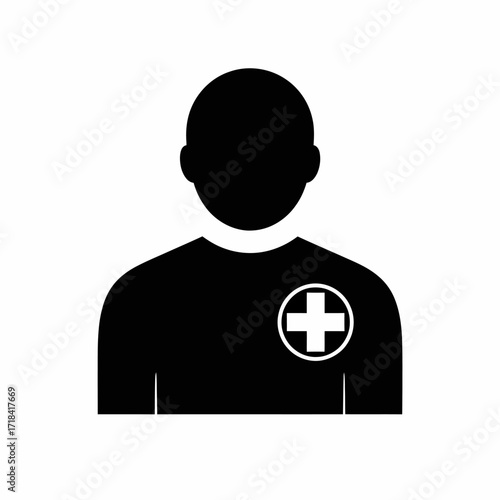 Medical Professional Silhouette A Simple Representation of Healthcare Personnel