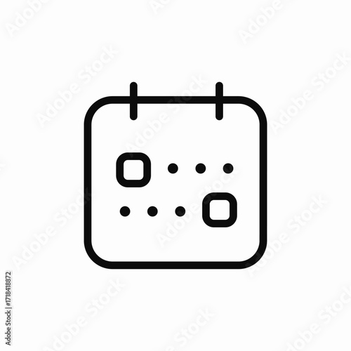 calendar time period icon sign vector