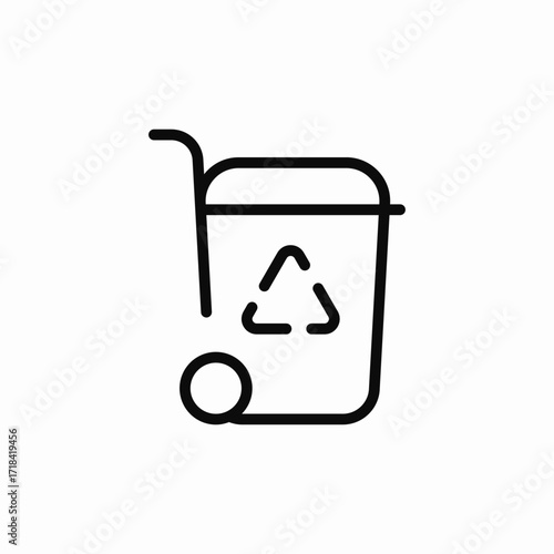 recycle bin icon sign vector