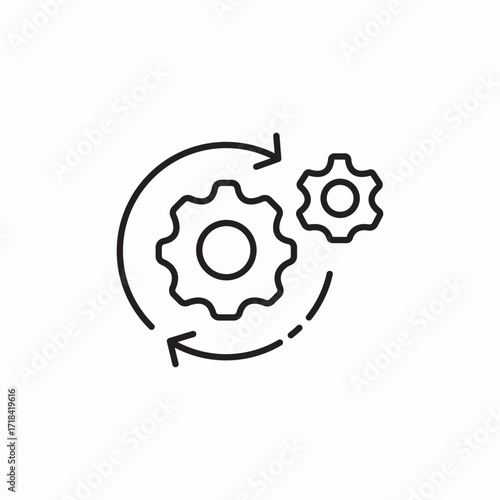 settings configuration icon sign vector