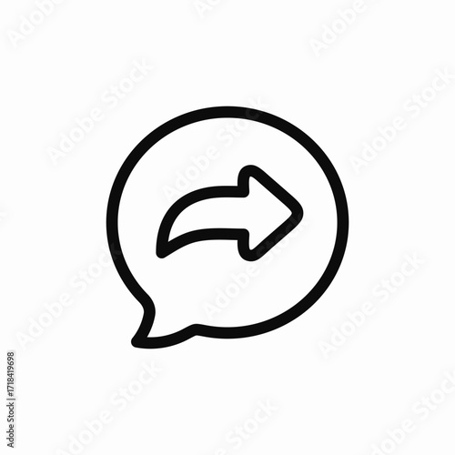 speech bubble chat share icon sign vector