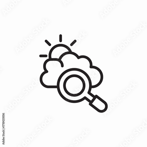weather search icon sign vector