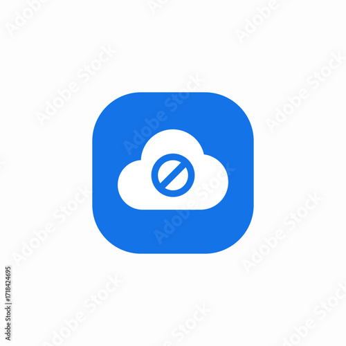 cloud service non available icon sign vector