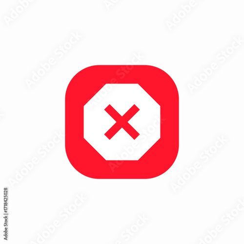 stop error symbol icon sign vector