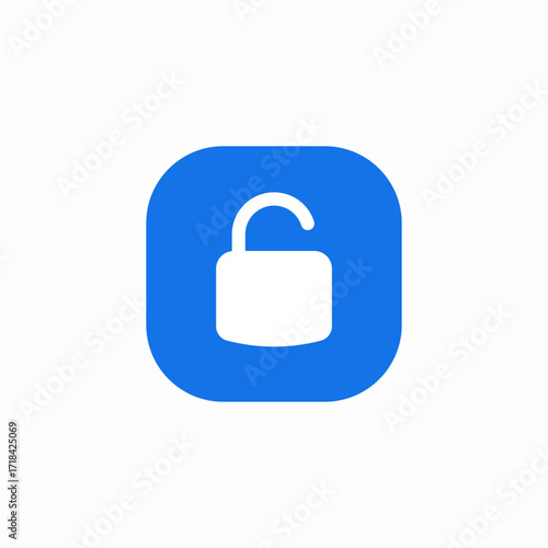 unlock safety icon sign vector