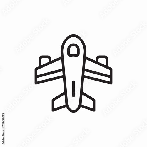 airplane flight icon sign vector