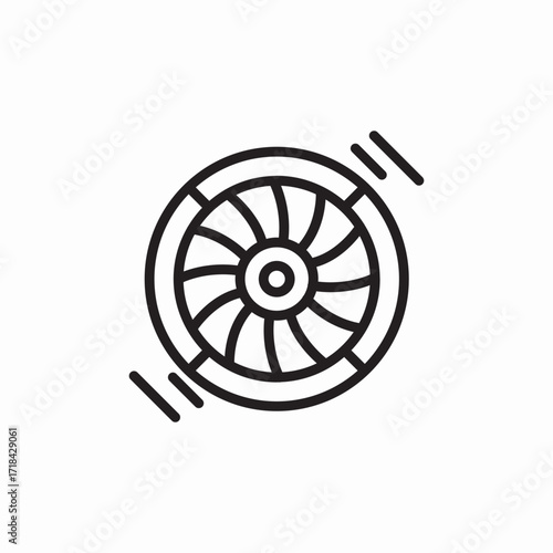 airplane propeller icon sign vector