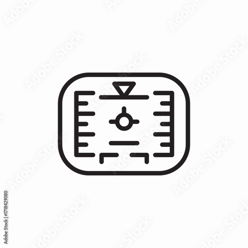 airplane radar icon sign vector