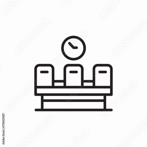 airport check in icon sign vector