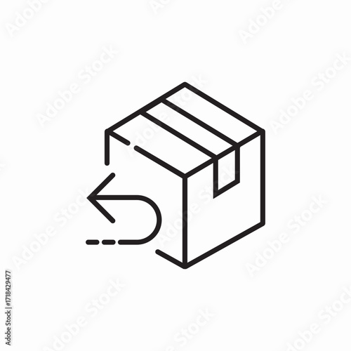 delivery return icon sign vector