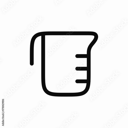 measuring cup icon sign vector
