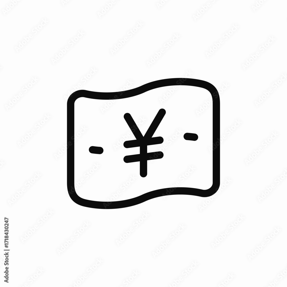 Fototapeta premium yen money currency icon sign vector