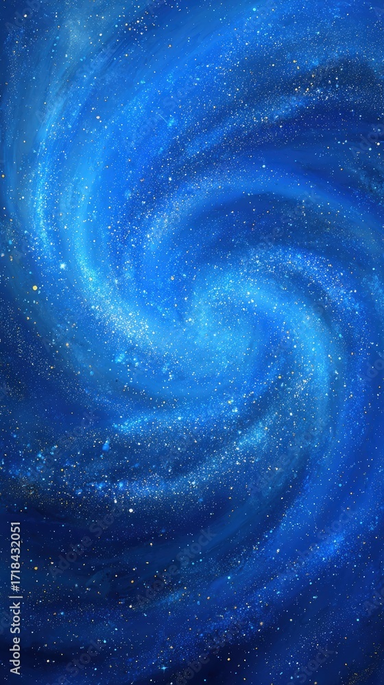 Obraz premium Abstract Blue Glitter Spiral Design