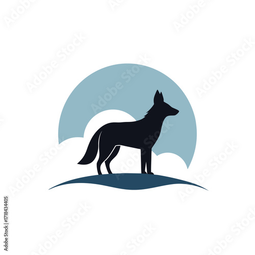 jackal silhouette against a pale winter sky biblical scene