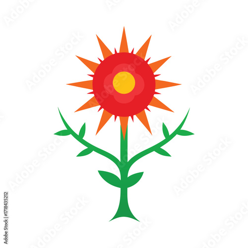 a bright flower standing tall in the midst of thorns