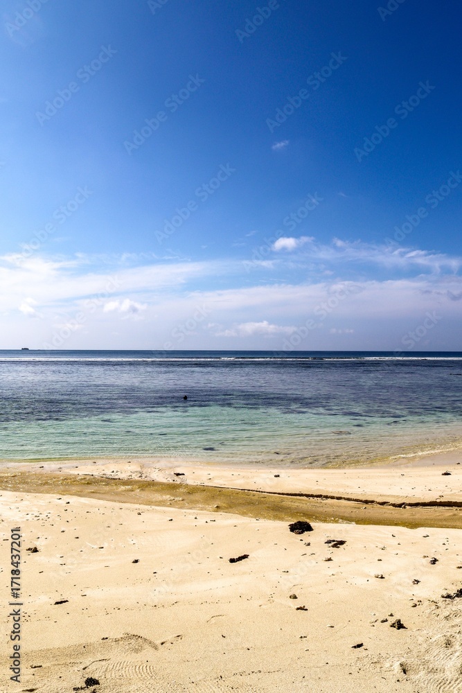 Fototapeta premium Tropical beach view with clear blue sea