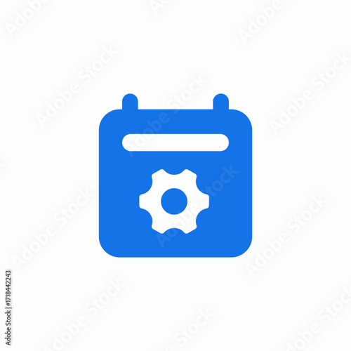 configuration schedule calendar icon sign vector
